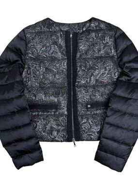 $1,300 PAUL & SHARK Goose Down Puffer Jacket LUXURY Wool Bomber Coat Large